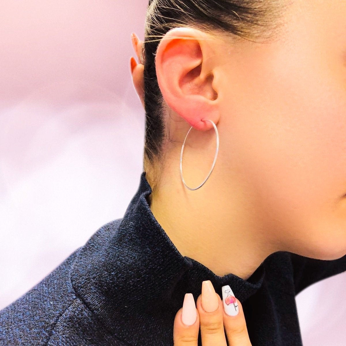 IQRA - Sterling Silver Huggie Hoop Earrings