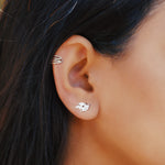 LANA - Silver Mismatched & Minimalist Earrings - Amber James Jewellery