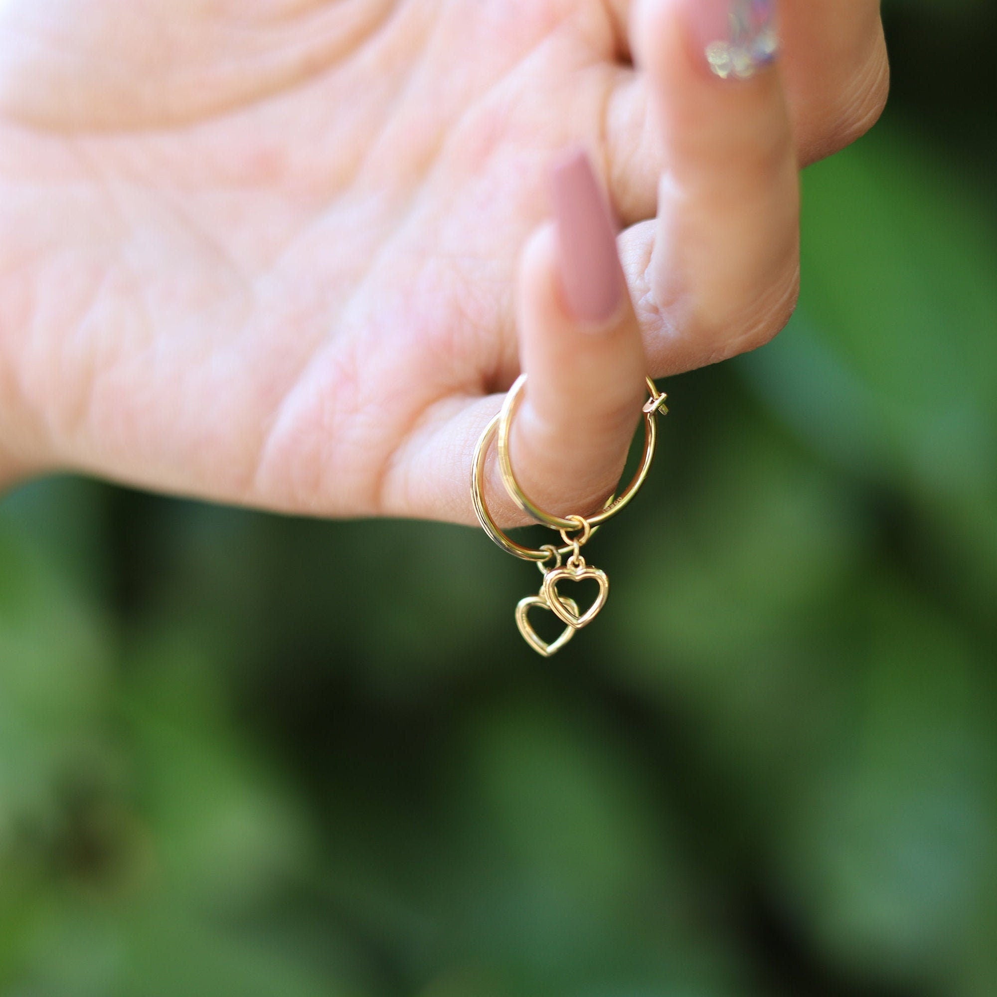 Hoop Earrings | Drop Earrings | Gold Hoop Earrings | Heart Hoop Earrings | Silver Earrings | Minimalist Earrings | Gift | Dangle Earrings