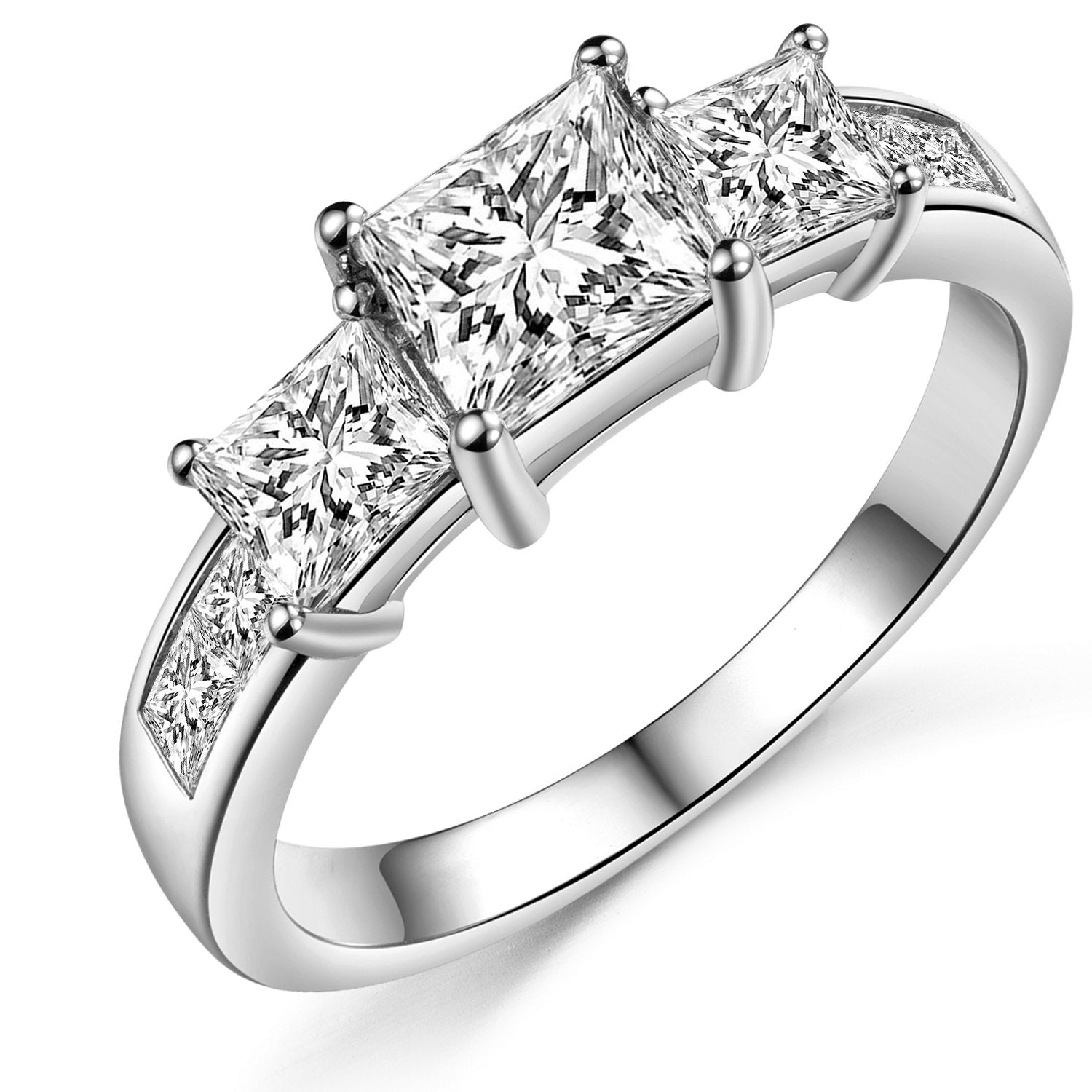 CHARLENE - New Princess  Bridal, Engagement & Wedding Band Ring - Amber James Jewellery