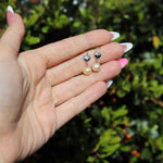 ADELE - Sterling Silver White Pearl Heart Drop Earring. - Amber James Jewellery