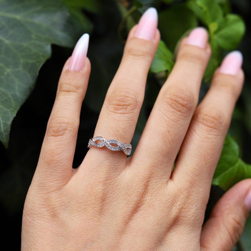 ELSIE - Sterling Silver Engagement, Promise & Infinity Ring - Amber James Jewellery