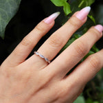 MARIA - Sterling Silver Engagement & Wave Eternity ring - Amber James Jewellery