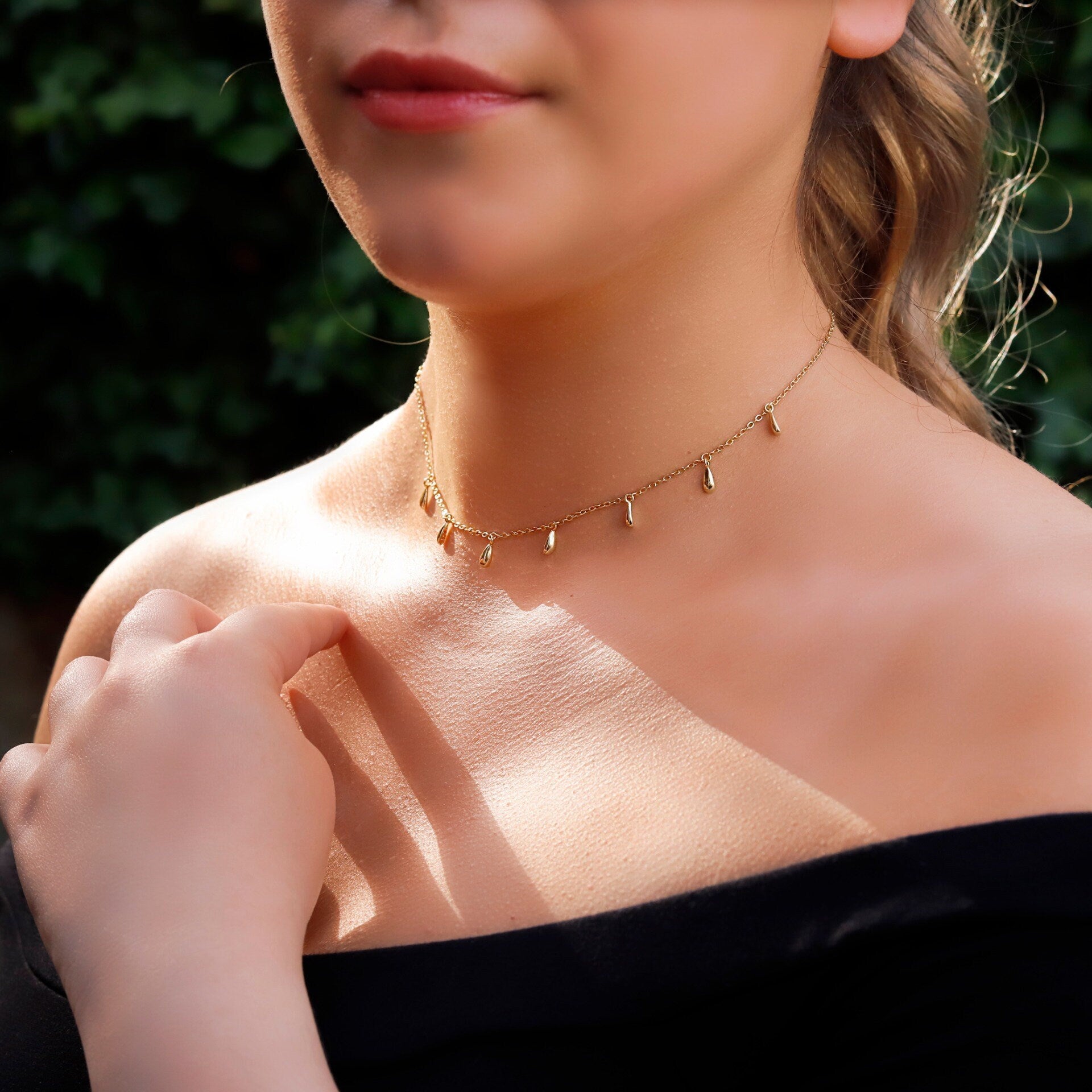 Miranda - Delicate Layered Necklaces •Link Chain • Choker Necklace, Satellite Necklace, Dainty Necklace, Layering Beaded Chain,