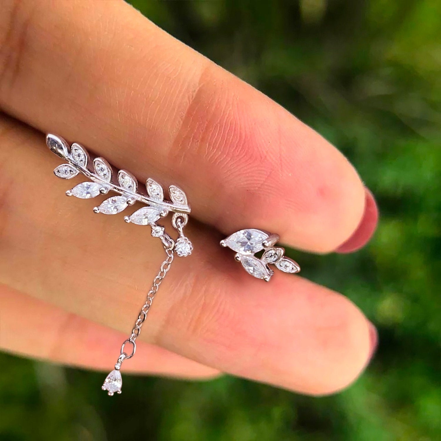 LANA - Silver Mismatched & Minimalist Earrings - Amber James Jewellery