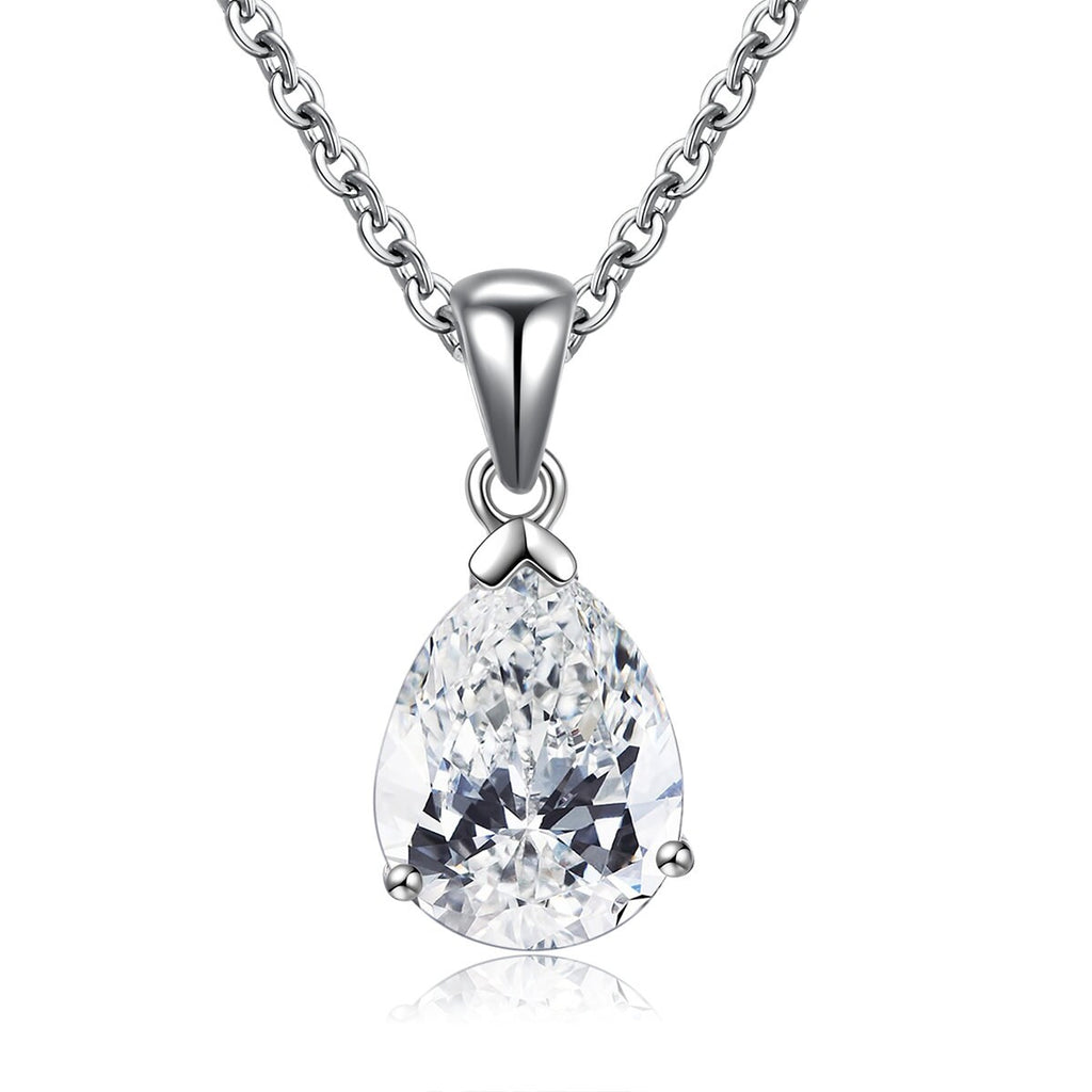 925 Sterling Jewellery Set, Pear cut Earrings and Necklace Set, Birthday,Gift, Anniversary,Bridesmaid