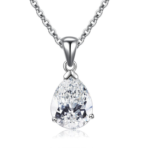 925 Sterling Jewellery Set, Pear cut Earrings and Necklace Set, Birthday,Gift, Anniversary,Bridesmaid