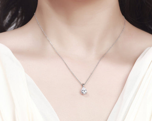 925 Sterling Jewellery Set, Pear cut Earrings and Necklace Set, Birthday,Gift, Anniversary,Bridesmaid