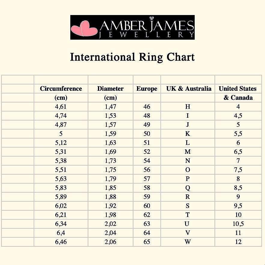 Buy Pandora Pandora Ring Size 58 In Letters Ring Conversion Chart