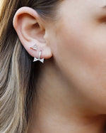 SYLVIE - Sterling Silver Huggie Hoop & Delicate Hoop Open Earrings - Amber James Jewellery