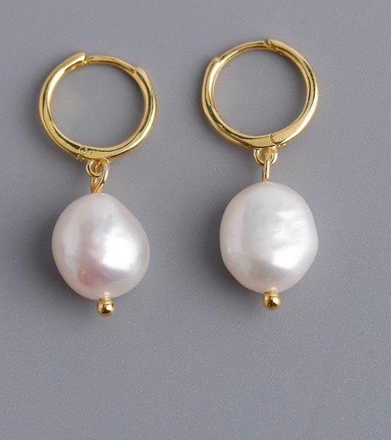 DESTINY - Sterling Silver Huggie Hoop & Pearl Hoop Open Earrings - Amber James Jewellery
