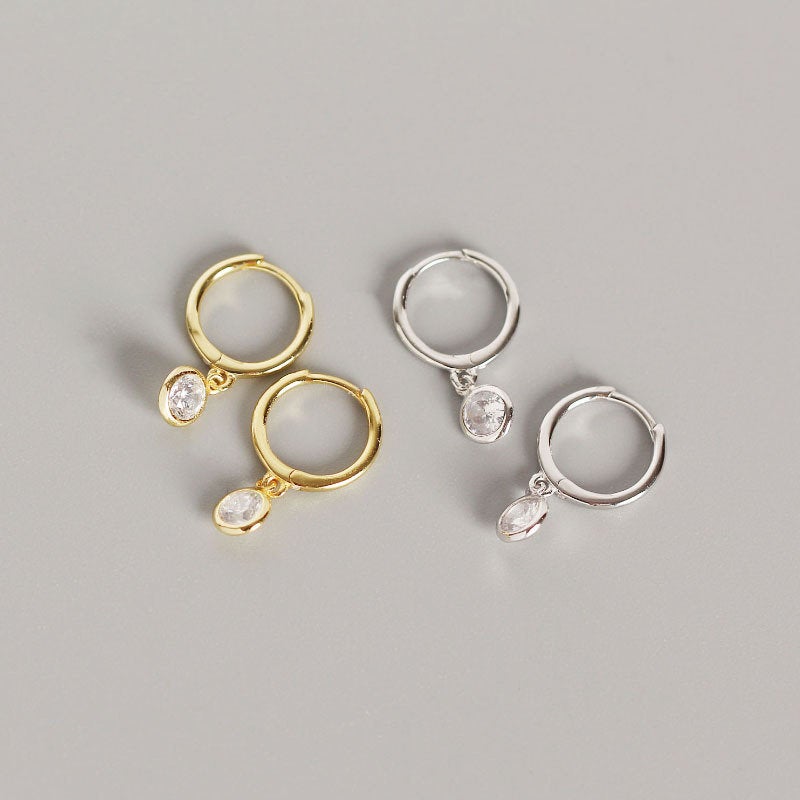 JULIETTE - Tiny Huggie Hoop Earrings - Amber James Jewellery