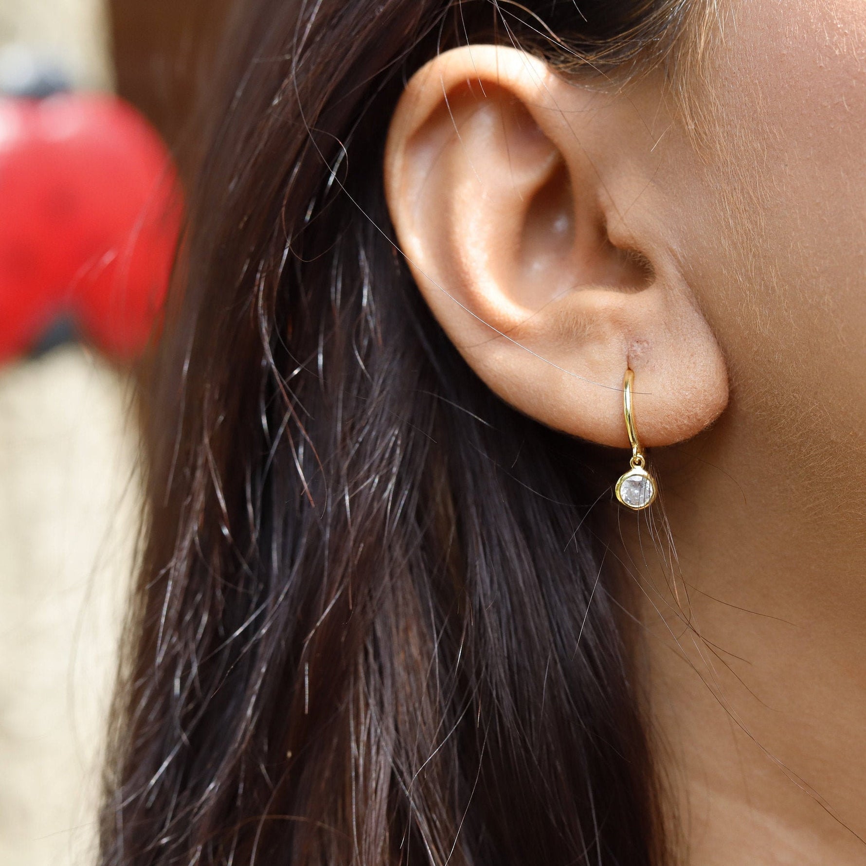 JULIETTE - Tiny Huggie Hoop Earrings - Amber James Jewellery