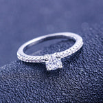 ISLA - Sterling silver Engagement Ring - Amber James Jewellery