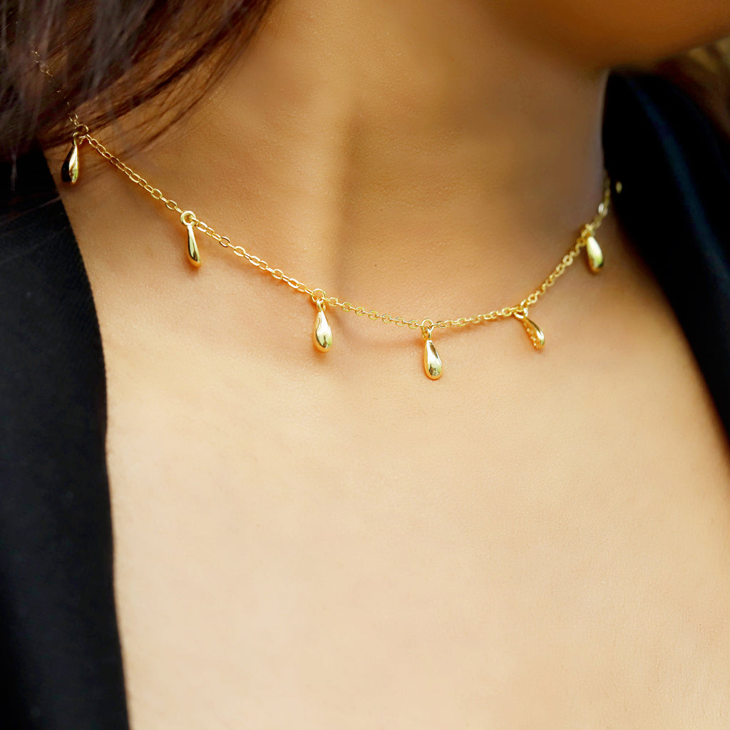 Miranda - Delicate Layered Necklaces •Link Chain • Choker Necklace, Satellite Necklace, Dainty Necklace, Layering Beaded Chain,