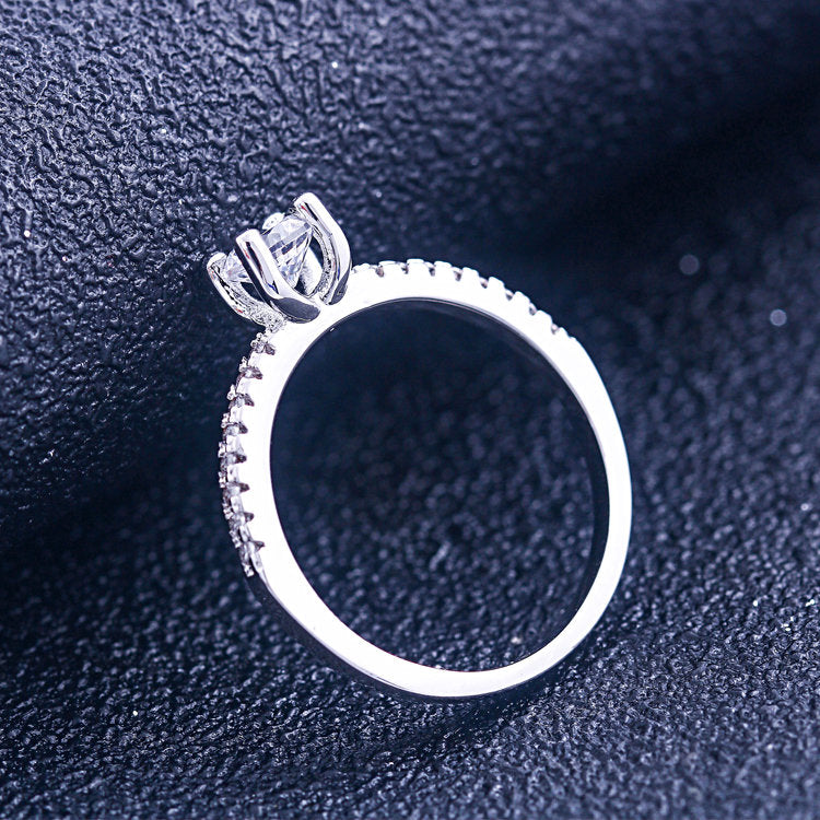 ISLA - Sterling silver Engagement Ring - Amber James Jewellery