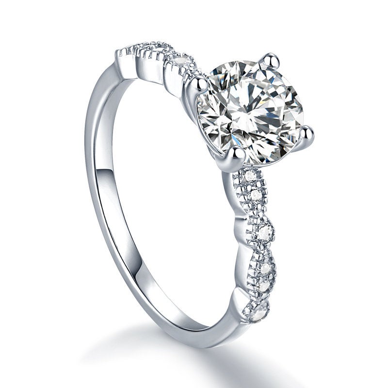 EVA-  Sterling Silver Engagement & Promise Ring - Amber James Jewellery