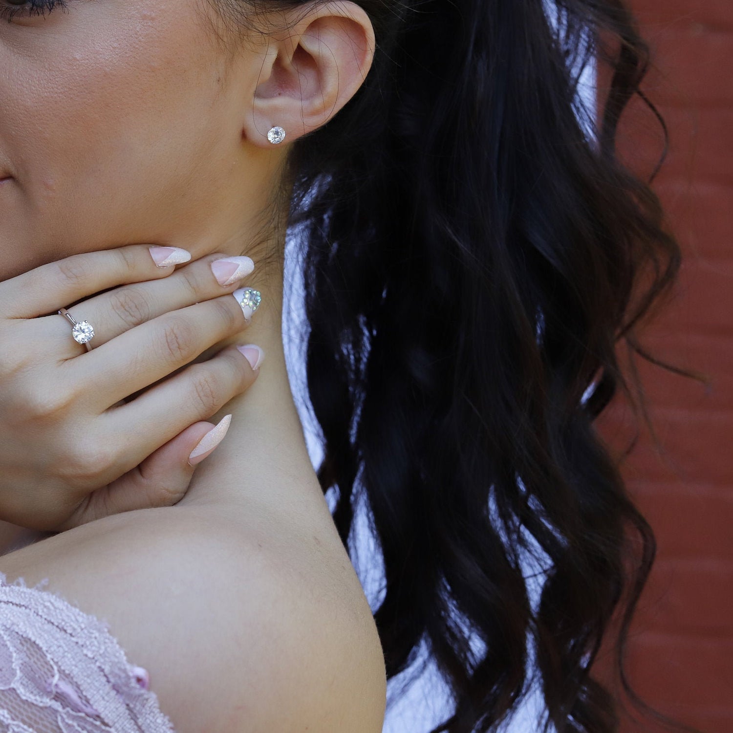 NINA - Gold Stud Earring - Amber James Jewellery