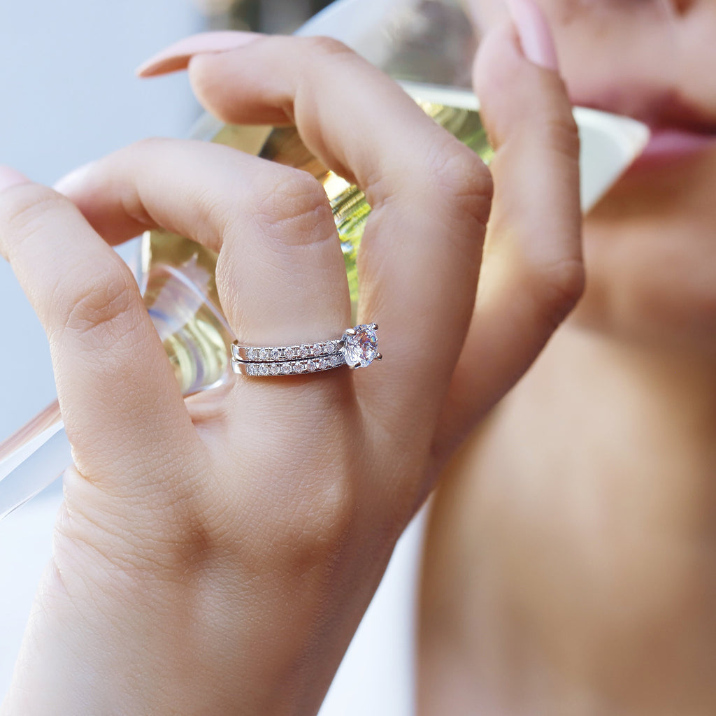 Victoria - Sterling Silver Engagement Ring | Promise Ring for women | Anniversary Ring in US sizes | High Quality!