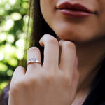 LOLA - Sterling Silver Round Engagement & Promise Ring - Amber James Jewellery