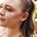 IYLA - Sterling Silver Huggie Hoop Earrings | Baguette Hoop Earrings | Minimalist Earrings | Gold Lightweight Hoops | Simple Silver Earrings | - Amber James Jewellery
