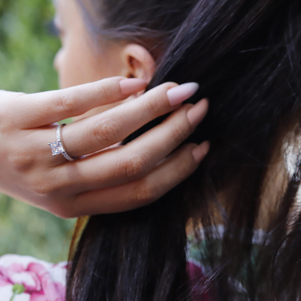 Kimberly - Promise Rings | Sterling Silver Engagement Ring | Promise Ring for women | Anniversary Ring in US UK sizes | High Quality!