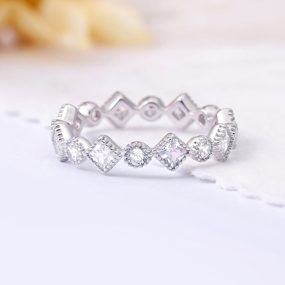 Bella - Silver Ring, Geometric Ring, Stacking Ring, Sterling Silver, Bridesmaids Ring rings, Stacking rings, Silver rings