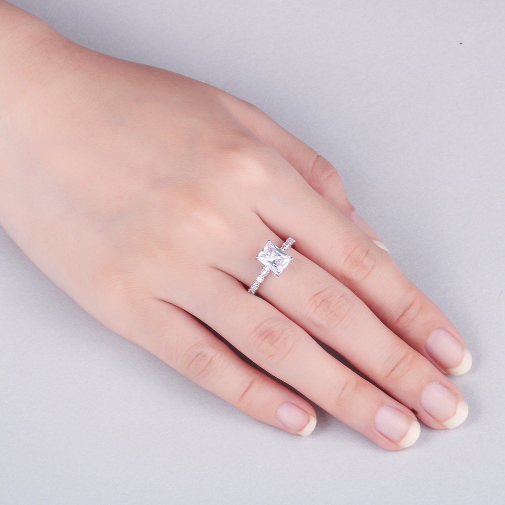 Rebecca - Sterling Silver Engagement Ring | Promise Ring for women | Anniversary | Infinity Ring in US UK size | High Quality!