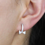 SYLVIE - Sterling Silver Huggie Hoop & Delicate Hoop Open Earrings - Amber James Jewellery