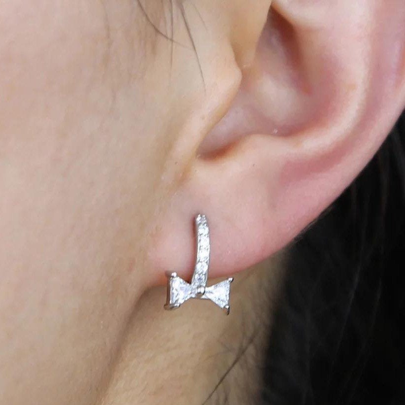 SYLVIE - Sterling Silver Huggie Hoop & Delicate Hoop Open Earrings - Amber James Jewellery
