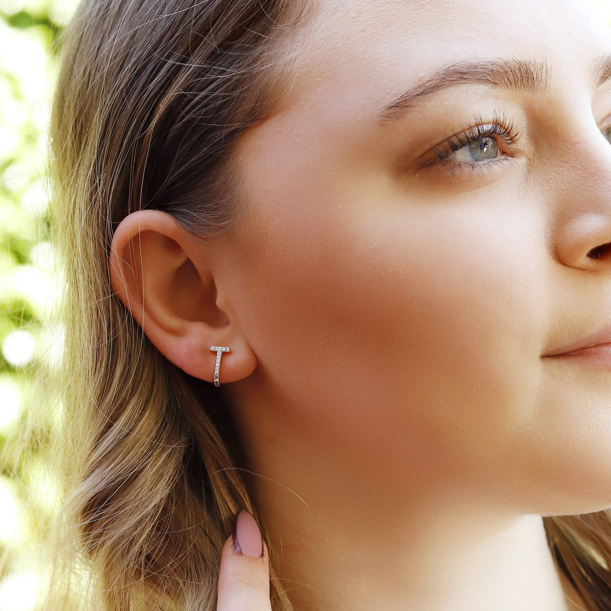 WINNIE - Sterling Silver Huggie Hoop Earrings