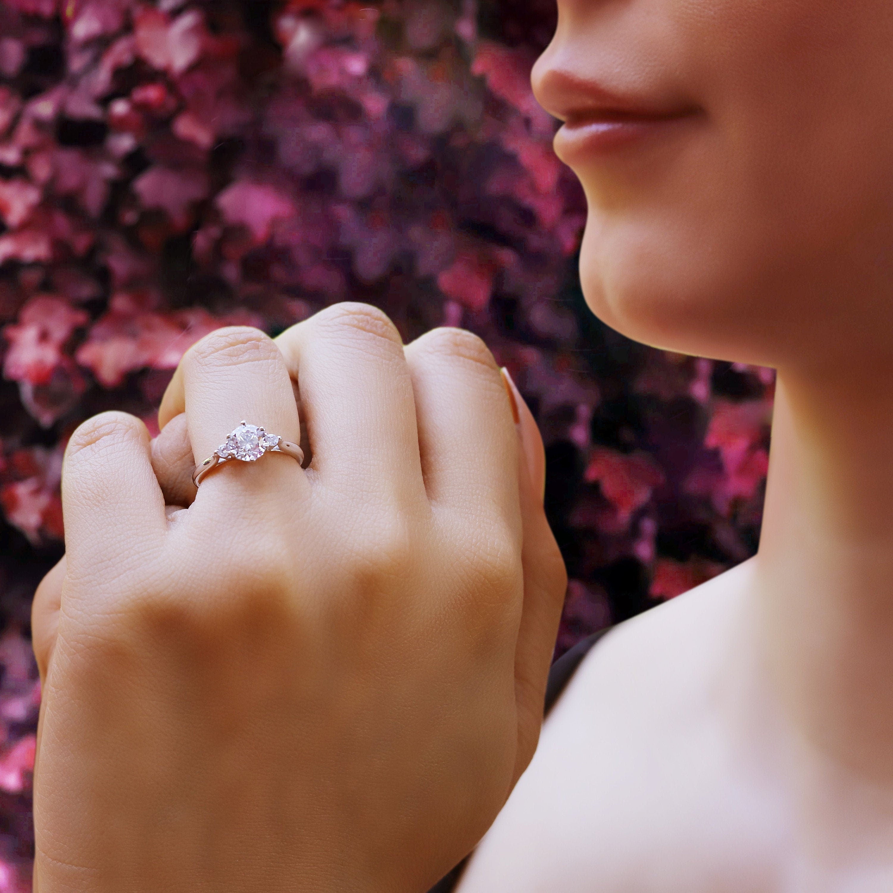 Tridget - Sterling Silver Bridal Engagement Ring | Promise Ring for women | Bridal Ring US UK size | High Quality!