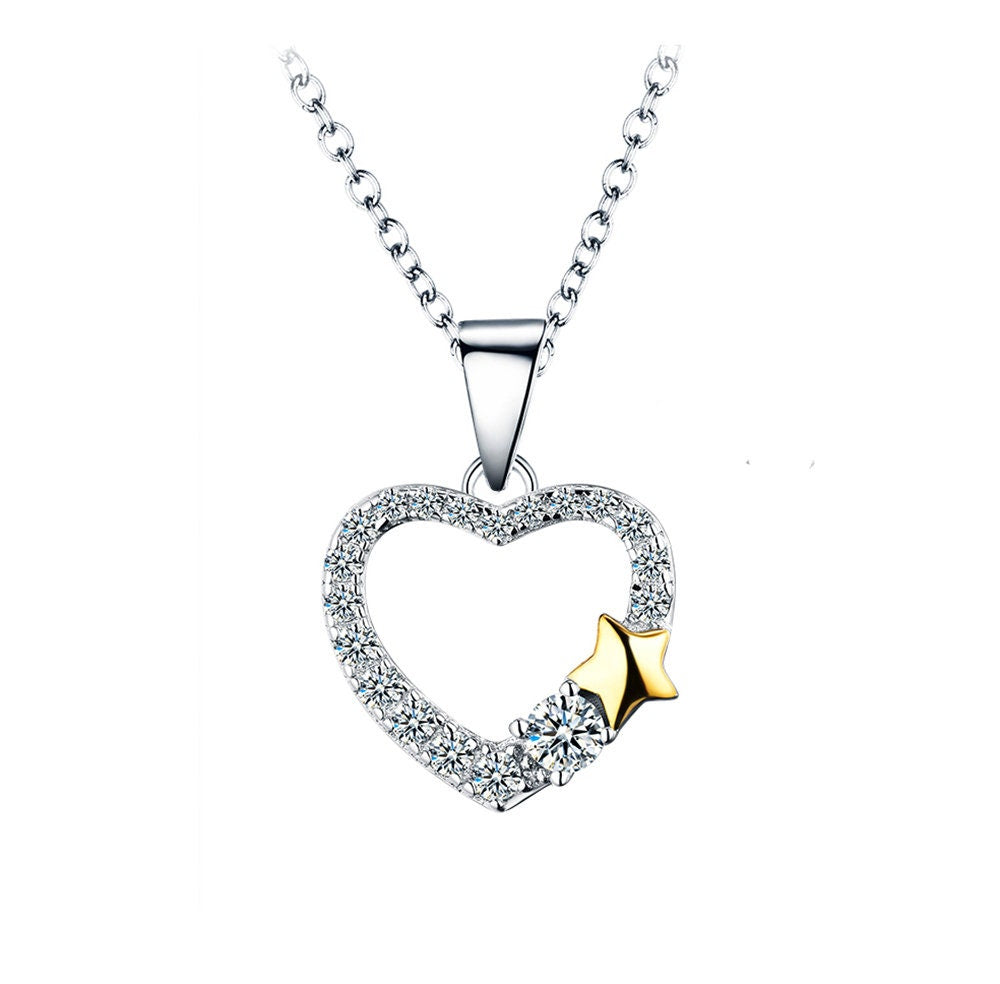 Sterling Silver Heart pendant necklace • Dainty Chain Necklace • Simple Everyday Necklace• Layering Chains• Delicate Necklace