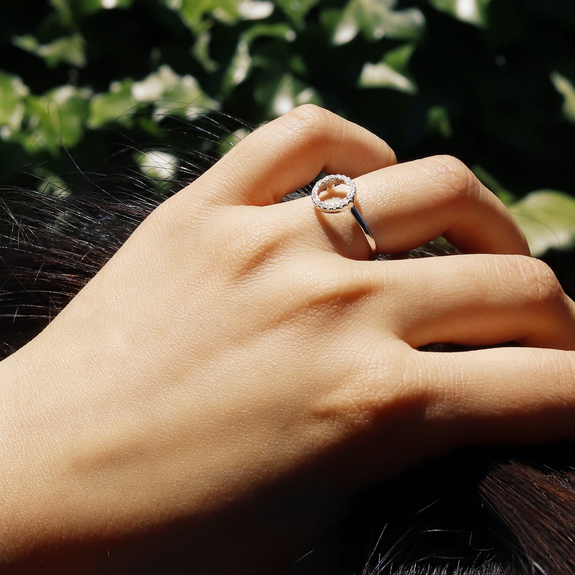 Sterling Silver Ring - Dainty circle Ring - Stacking Ring - Gift