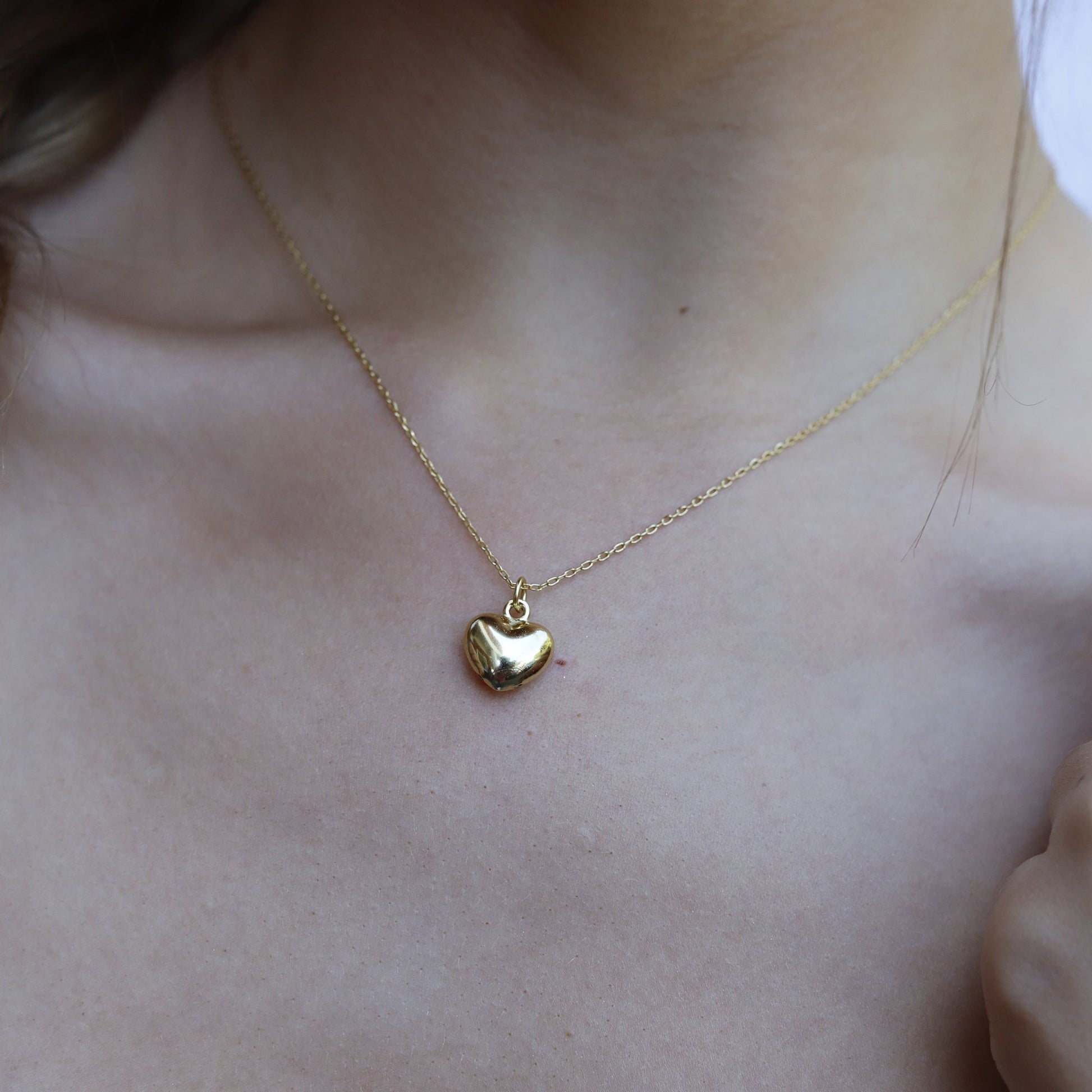 Heart Necklace 925 Sterling Silver, Dainty Heart Necklace, Layered Necklace, Bridesmaid Gift, Everyday Jewelry, Simple Necklace, Minimal,