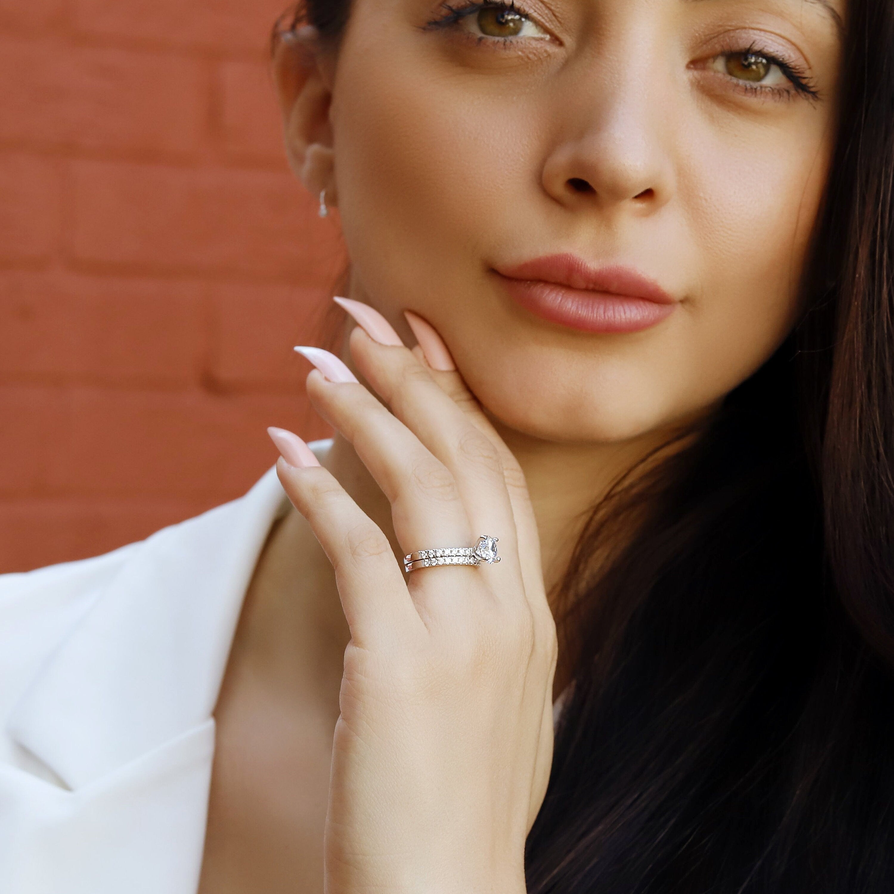 Victoria - Sterling Silver Engagement Ring | Promise Ring for women | Anniversary Ring in US sizes | High Quality!