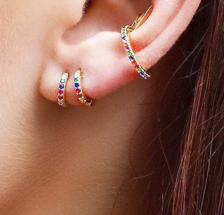 Sterling Silver Huggie Hoop Earrings | Delicate Open Earrings | Minimalist Earrings | Gold Lightweight Hoops | Simple Silver Earrings |