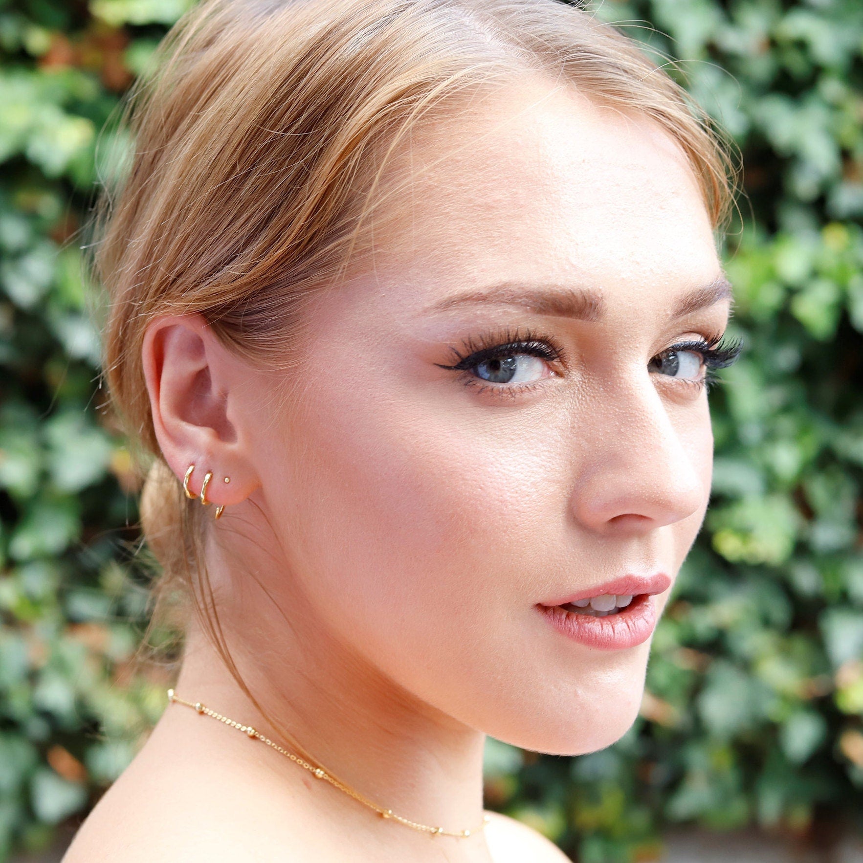 Minimalist Huggie Hoops • small hoop earrings • open hoop earrings • dainty twisted gold hoops • silver hoops • huggie hoop earrings •