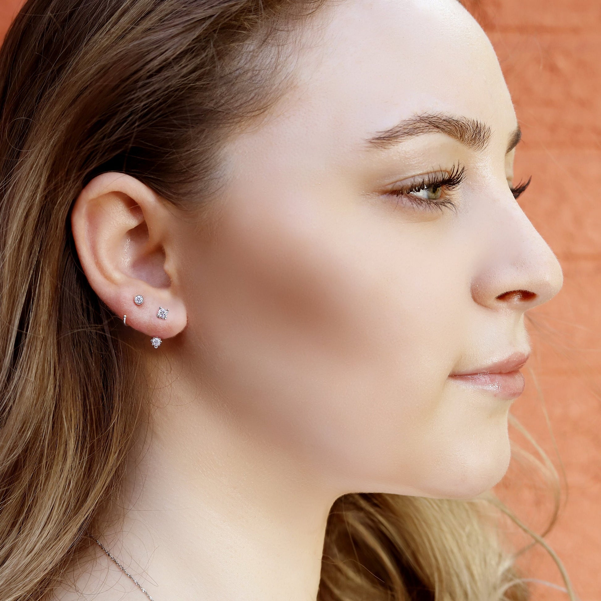 Minimalist Bezel Hoops • small hoop earrings • open hoop earrings • dainty hoops • silver hoops • double hoops