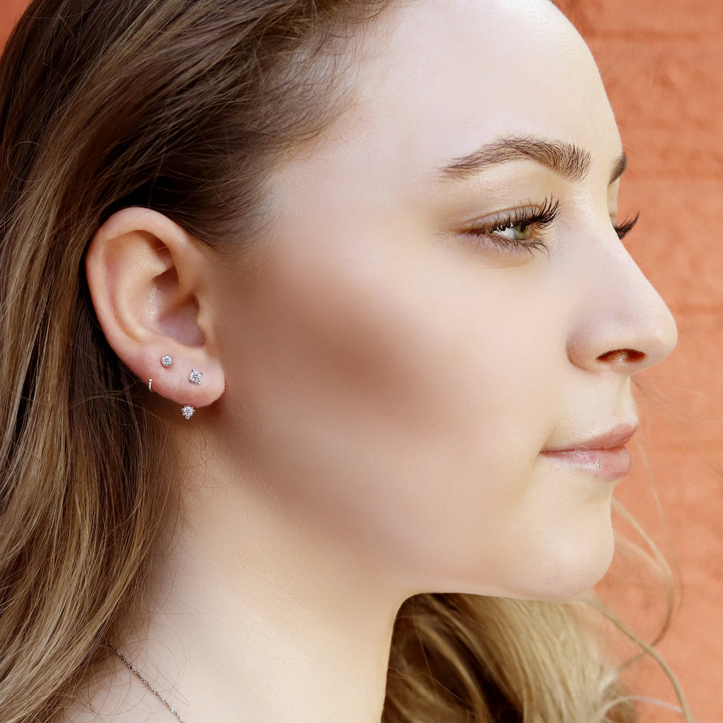 Minimalist Bezel Hoops • small hoop earrings • open hoop earrings • dainty hoops • silver hoops • double hoops