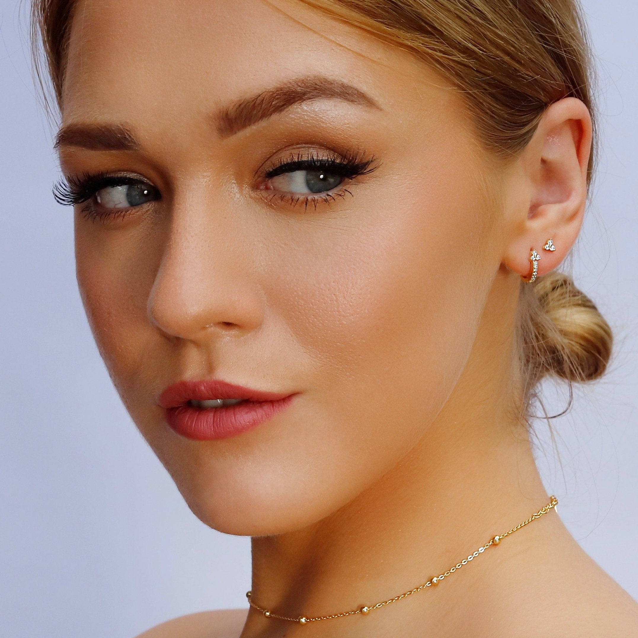 Erika - Gold Choker •Satellite Chain Necklace •Delicate Layering Necklace •Dainty Choker Necklace