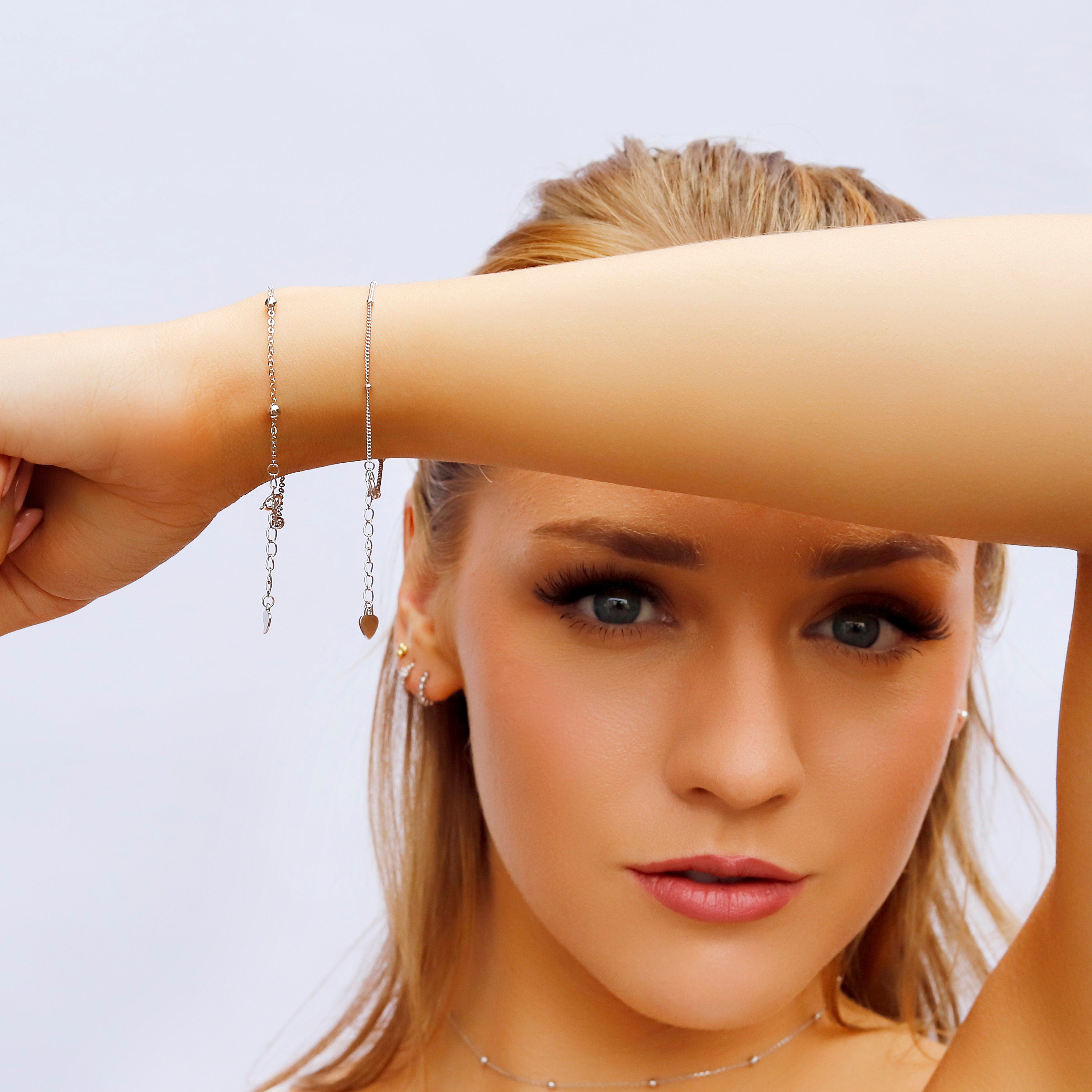 Megan - Sterling silver satellite bracelet | Delicate Sterling silver bracelet | Elegant sterling silver bracelet | Delicate bracelet| Gifts