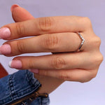 Silver wish ring by AJJ featuring love infinity design, sterling silver stacking ring perfect for bridesmaids or everyday wear.
