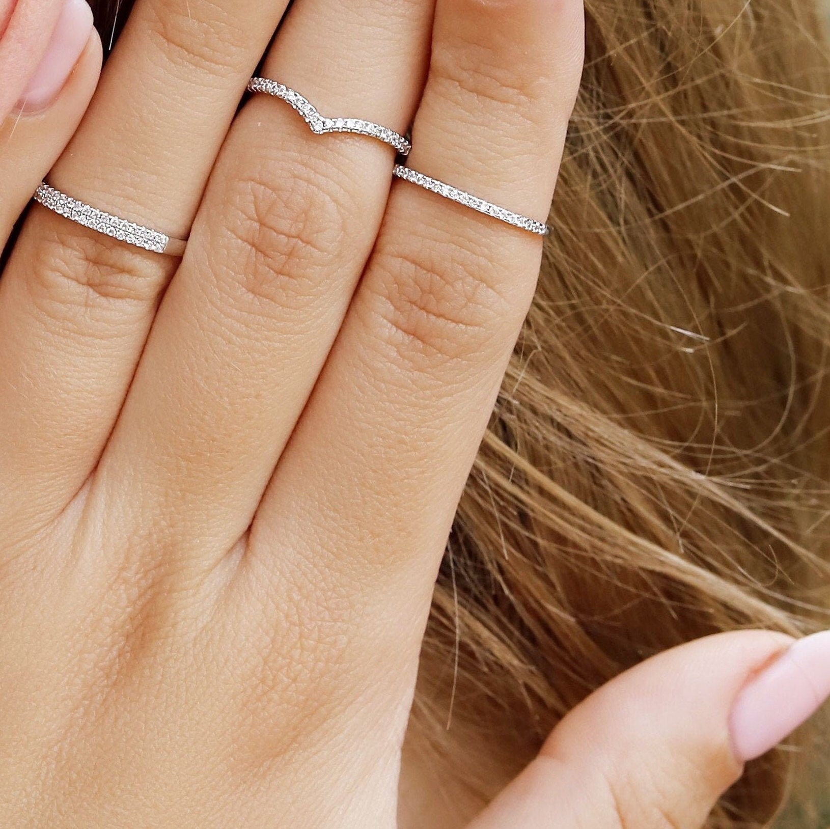 Bridget - Love Infinity Ring, Stacking Ring, Sterling Silver, Bridesmaids Ring rings, Stacking rings, Silver rings