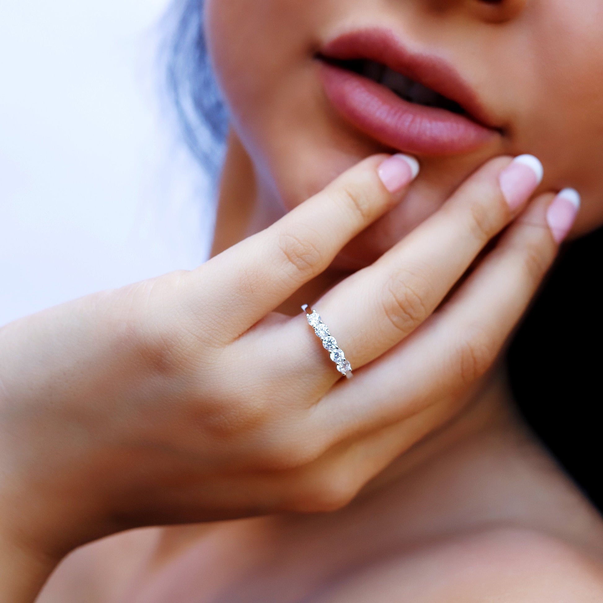 Fiona - Sterling Silver Engagement Ring | Promise Ring for women | Anniversary | Infinity Ring in US UK size | High Quality!