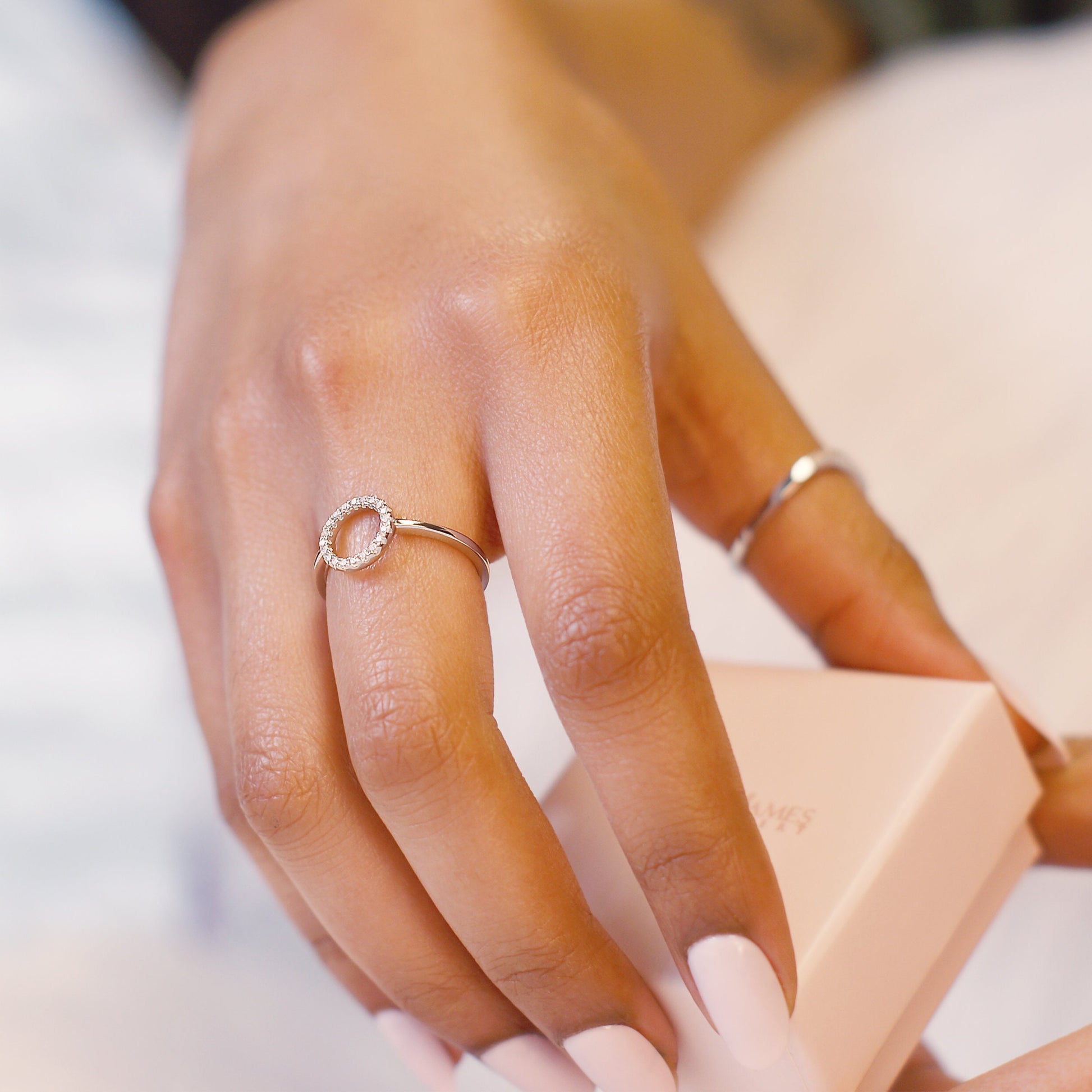 Sterling Silver Ring - Dainty circle Ring - Stacking Ring - Gift