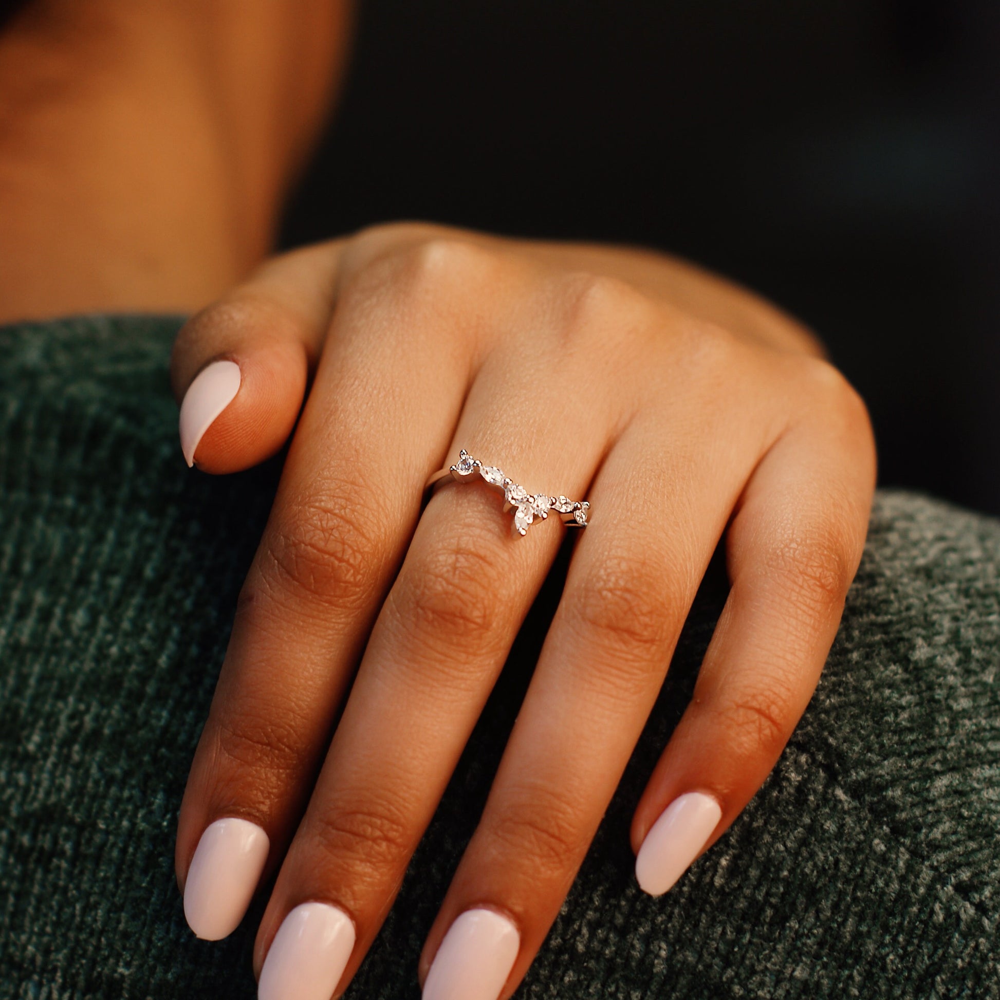 Betsy - Silver V Thumb Ring, Love Infinity Ring, Stacking Ring, Sterling Silver, Bridesmaids Ring rings, Stacking rings, Silver rings