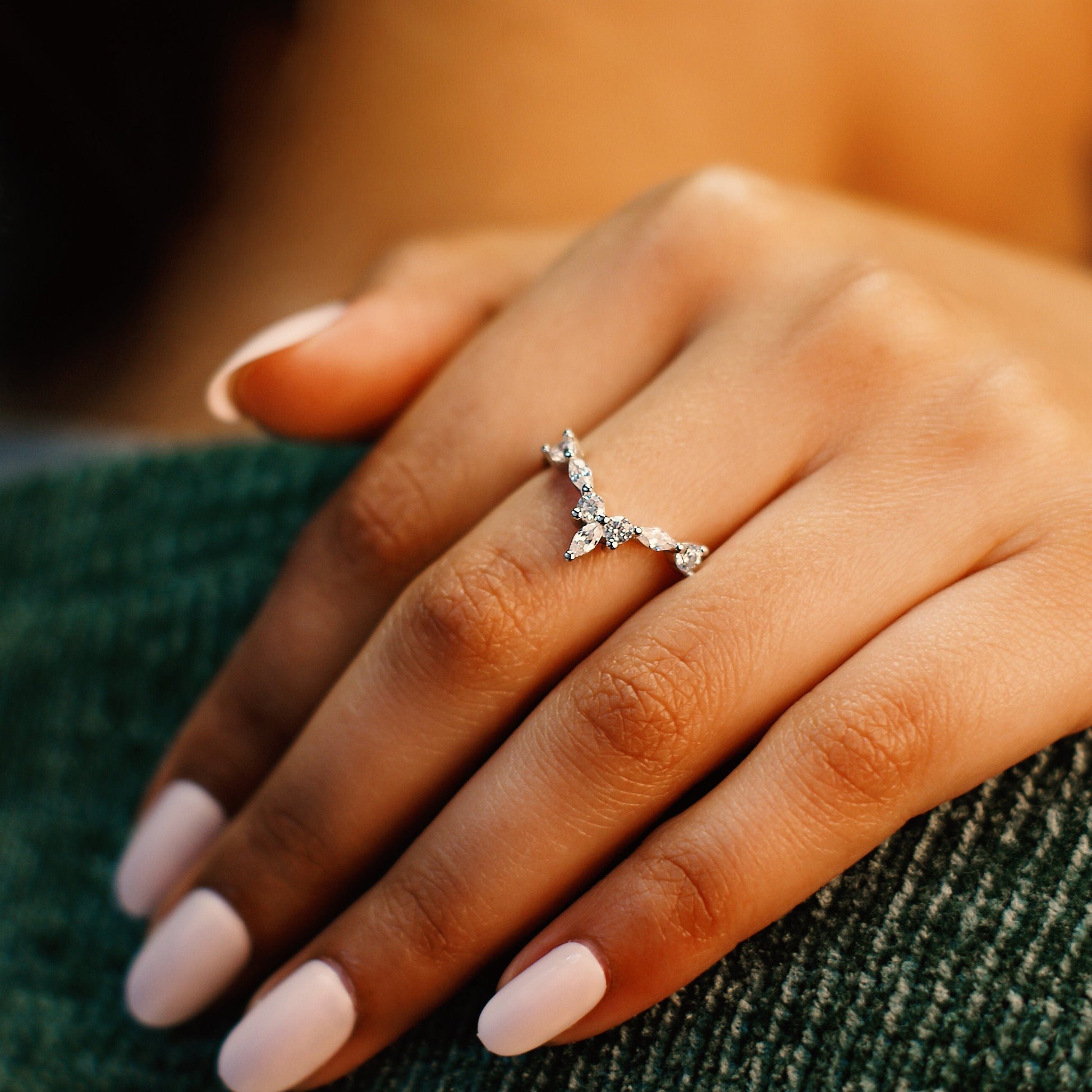 Betsy - Silver V Thumb Ring, Love Infinity Ring, Stacking Ring, Sterling Silver, Bridesmaids Ring rings, Stacking rings, Silver rings