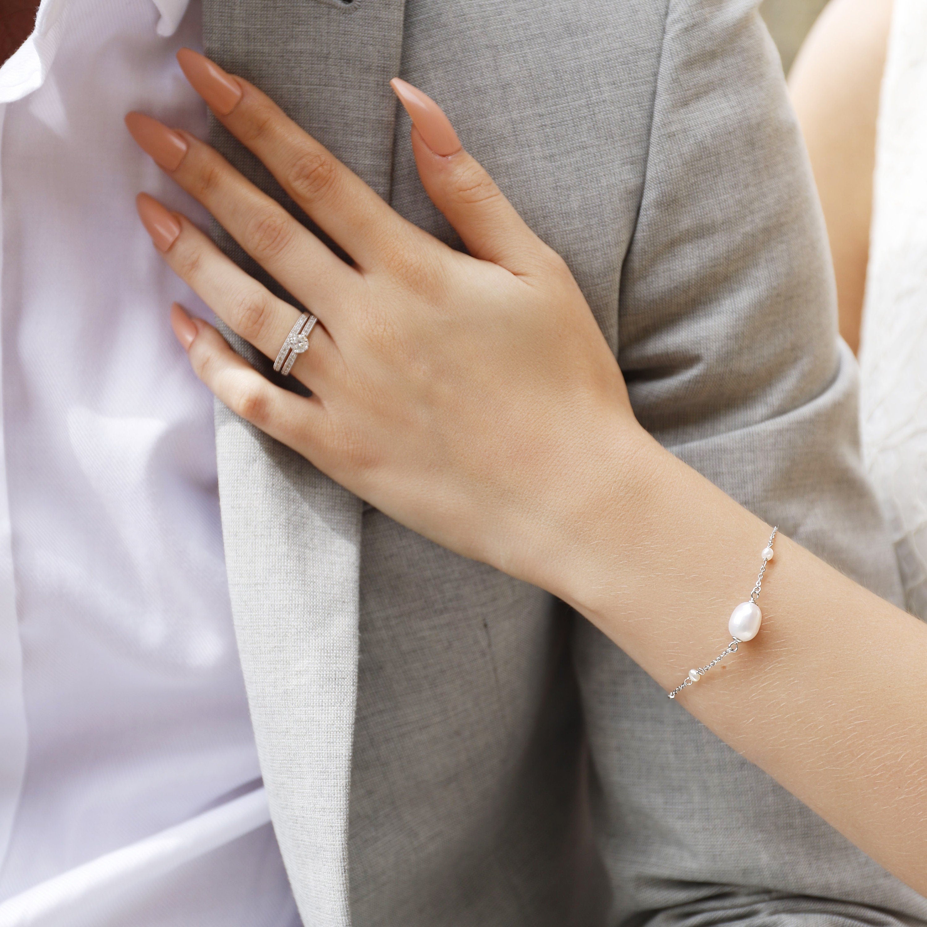 Pearl Bracelet For Women, Freshwater Pearl Bracelet, Bridesmaid Gift, Sterling Silver Bracelet, Birthday Gift Idea, Gift For Mum