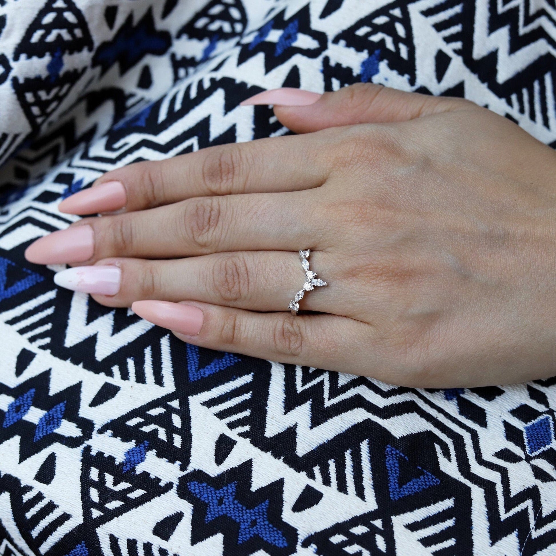 Betsy - Silver V Thumb Ring, Love Infinity Ring, Stacking Ring, Sterling Silver, Bridesmaids Ring rings, Stacking rings, Silver rings